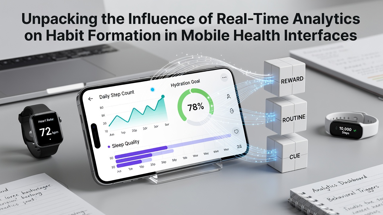 Unpacking the Influence of Real-Time Analytics on Habit Formation in Mobile Health Interfaces